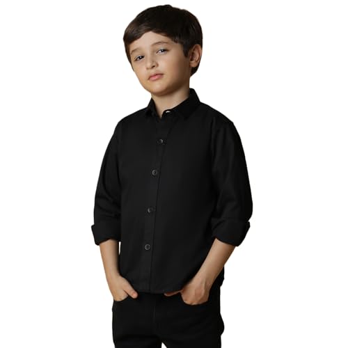 Image of Tales & Stories Boy's Solid Cotton Regular Fit Shirt-C100802