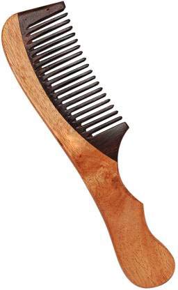 KESHBINDU® Organic Rose Wooden Handle Comb I Massages Scalp, Stimulates Hair Growth, Dandruff Removes Comb