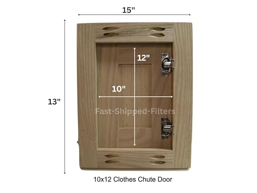 Fast-Shipped-Filters 10x12 Opening Laundry Clothes Chute Door - Oak Framed Shaker Unfinished - Thumbnail 2