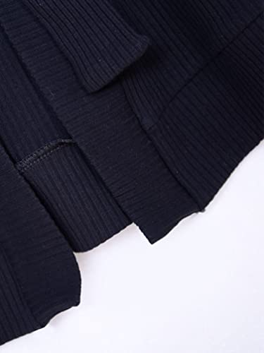 Girls Knitted Sweaters Long Sleeve Open Front Cardigan Spring Fall Kids Solid Long Jacket with Belt4