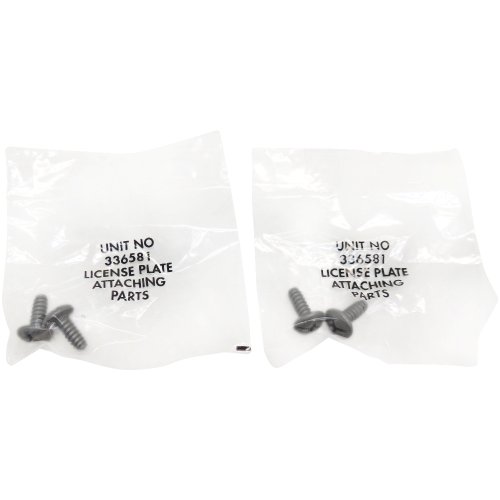 2 PACKS OF 2 LICENSE PLATE ATTACHING BOLTS/SCREWS-4 PIECE PACK 336581