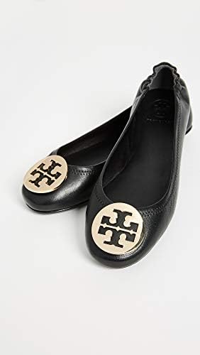 Tory Burch Minnie Leather Travel Ballet Flat (9, Perfect Black / Gold) | Image 5