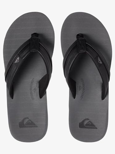Image of Quiksilver Carver Suede Flip Flops for Men, Arch Support Athletic Mens Sandals, Thong Mens Slides