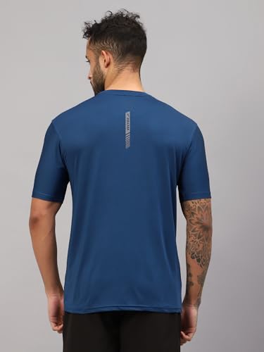 Image of VECTOR X Self Design Men Round Neck T-Shirt 100% Polyerster (Pack of 1)