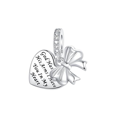 Image of LUXILLA Love You Best Friend Grandma Wife Heart Charm 925 Sterling Silver Charms Fit for Bracelets Necklace Jewelry Gift for Women