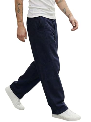 Image of Veirdo Men's Baggy Cargo Oversized Pants with Utility Pockets, Relaxed Loose Fit Street Style Trousers for Casual wear, Travel, (Size S to 2XL)