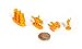 Napoleonic & Civil War Military Miniatures (Orange): Plastic Toy Soldiers Set: Infantry, Cavalry, Artillery, Ships