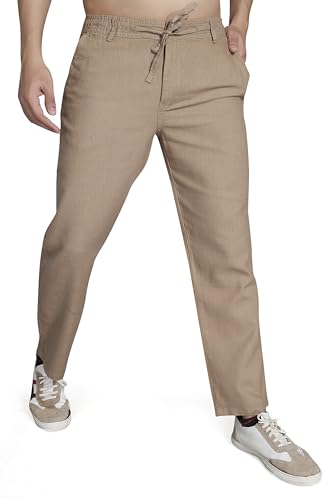 Image of DIVISIVE Men's Relaxed Fit Cotton Linen Blend Trousers