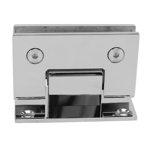 Alomejor Bisagra de Puerta de Vidrio de 90 Grados Bisagra de Puerta de Ducha sin Marco con Cierre Automático de Acero Inoxidable Resistente para 8-12 Mm