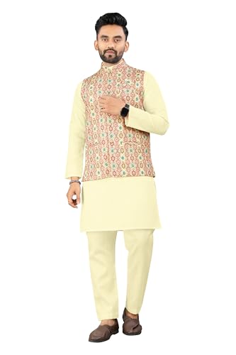 Image of Trustous Traditional Men's Kurta Koti Set (3 PCS SET)