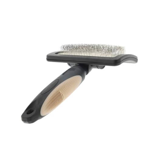 Rosewood Brosse Slicker Douce pour Chiens – Taille S – Brosse pour Poils Mi-longs à Longs – Noir – Brosse de Toilettage avec Picots Souples en Acier Inoxydable