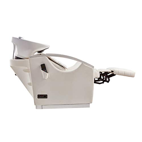 Dir Beauty Salon Full Body Massage Shampoo Backwash Unit with Tilting Ceramic Sink Station Reclining Backrest & Electrical Adjusting Footrest Bella