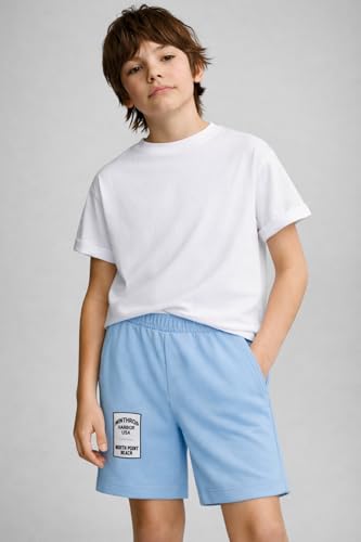 Image of Alan Jones Clothing Boys Casual Bermuda Shorts | Placement Print | French Terry | Regular Fit | Drawstring Closure | Age 5-16 Years | Lounge & Casual Wear