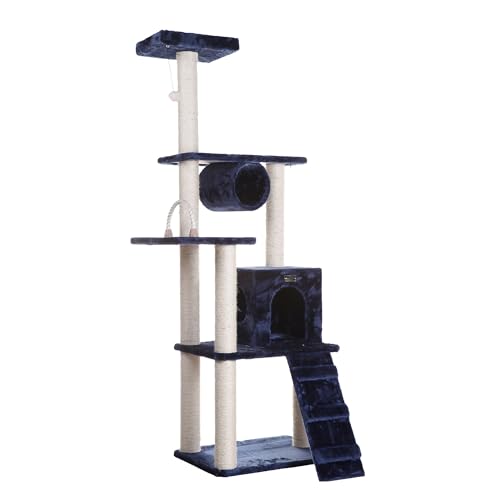 Torre para gatos 71" Armarkat navy madera real miniatura 1