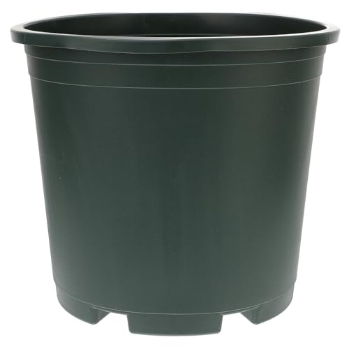 Holibanna Thickened 5 Gallon Round Plastic Flower Pot for Tree Planting, Garden and Balcony Planter, Green Sturdy Nursery Bucket for Outdoor Gardening