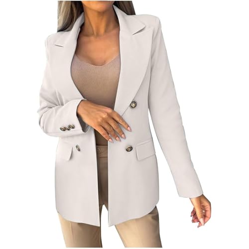 Generisch Blazer, giacca corta da donna, elegante, tinta unita, alla