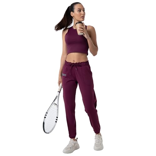 Image of Haowind Joggers for Women with Pockets Elastic Waist Workout Sport Gym Pants Comfy Lounge Yoga Running Pants