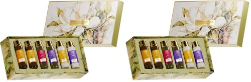 Image of Forest Essentials Mini Delights Gift Box | 6-Piece Gift Set for Face, Hair & Body | Ayurvedic Skincare Gifting | Thoughtful Gifts for Birthday or Anniversary (Pack of 2)