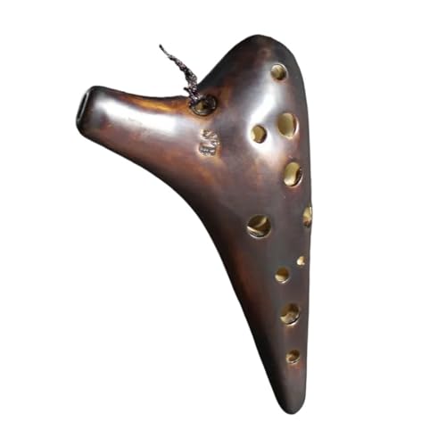 オカリナ練習用アクセサリー付きプロ仕様楽器12種類 木製のオカリナ楽器(Treble SbB)