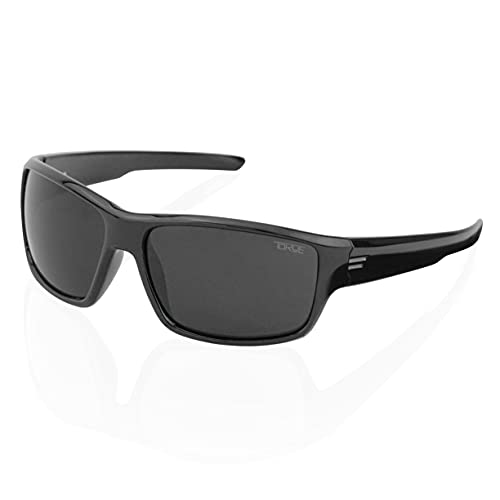 Image of TOROE Eyewear FIELD Wrap Around Sport Sunglasses With Polycarbonate Polarized Lenses, Lightweight TR90 Frame