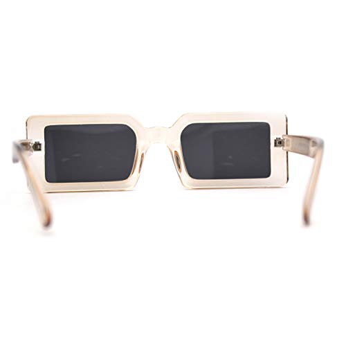 Womens 90s Square Rectangle Vintage Hippie Sunglasses4