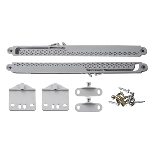 Lot de 2 amortisseurs de tiroir pour portes coulissantes - Système de fermeture automatique - Pour tiroirs, portes de cuisine, meubles de salle de bain - Gris - Charge maximale : 25 kg