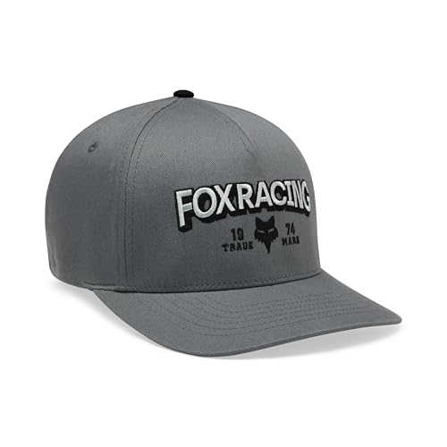 Fox Racing Mens Bold Flexfit Hat Pewter Large/X-Large