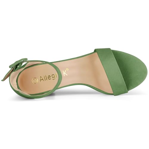 Image of Allegra K Women's Open Toe Chunky High Heel Buckle Ankle Strap Sandals