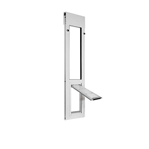 Endura Flap Cat Door for Horizontal Sliding Windows | Weather-Resistant Aluminum Frame with Dual-Layer Insulated Flap | Ideal for Cats & Small Pets | White, 34