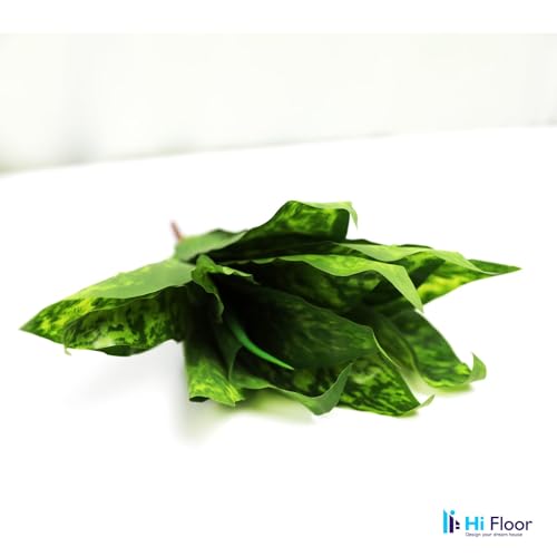Image of Enhance Your Space with Artificial Green Plant Long Leaf Decor Foliage for Stunning Interiors Decorative Items for Home;Office; Room; Living Room; Table; (Without Vase)