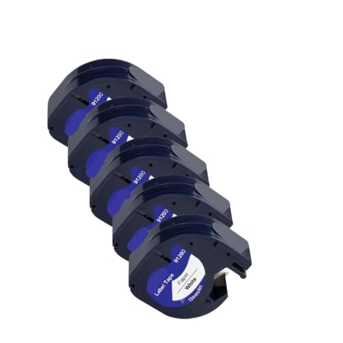 5/10PK 91201 12mm LT���x�����[�J�[�p�̌݊����̂��郉�x���e�[�vLT100H�œ��삷�郂�f��91201 91331 91200 91202 12267(5PK Paper White)