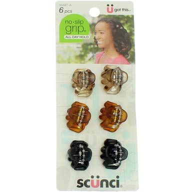 Scunci No-Slip Grip Mini Octopus Jaw Clips 6 Count (Pack of 2) miniatura 6