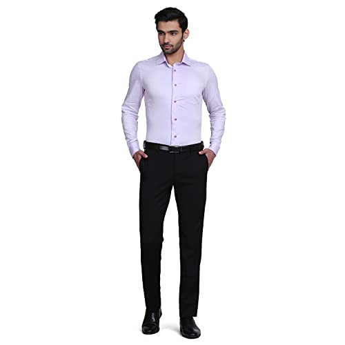 Image of Blackberrys Men's Cotton Solid Slim-Fit Formal Shirts