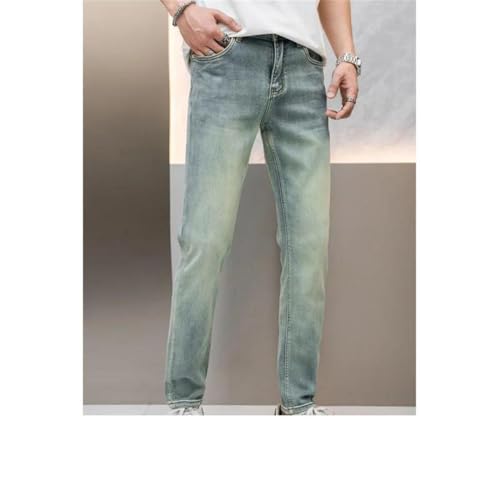 Men's Casual Versatile Korean Style Slim-Fitting Small Straight Stretch Long Jeans2