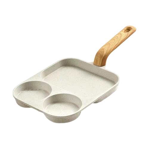 Poêle antiadhésive contre les matins pressés : 3 sections de cuisson - 6