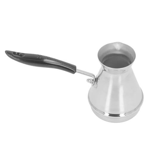 XHTLLO 2PCS Stainless Steel Turkish Coffee Pot Stovetop Pour Over Kettle with Long Handle, Rust Resistant, Multi Functional Design for Melted Butter Milk (500ml)