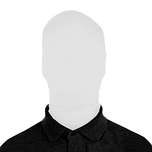 AltSkin Unisex 2Face Solid Stretch Fabric Mask - 2 Sizes, 15+ Colors/Patterns White
