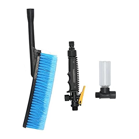 CHICIRIS Flow Through Car Wash Brush, Car Washing Brush with Hose Attachment and Soap Dispenser for Auto Truck SUV RV Boat Cleaning Cover