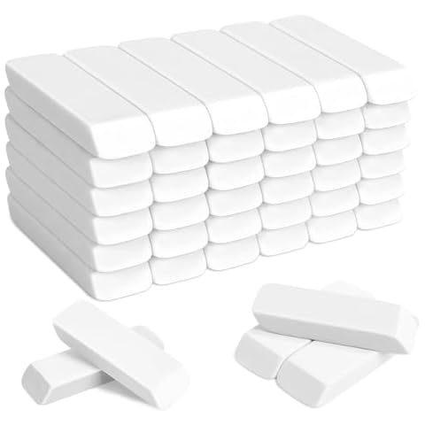 PRALB 144 Pack White Erasers Bulk Erasers Classroom Erasers for Art, School, and Office Use, Classroom Cover