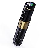 Mast Flip3 Machine Tatouage Sans Fil Rotative Tattoo Gun Pen with 7Adjustable Strokes 2.4mm - 4.2mm with 1800mAh Battery Idéal pour les Débutants et les Tatoueurs