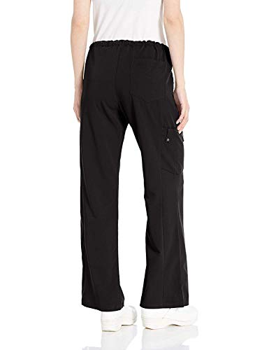 Xtreme Stretch Scrubs for Women, Drawstring Flare Leg Cargo Pant Plus Size 82011, 3XL, Black - Image 5