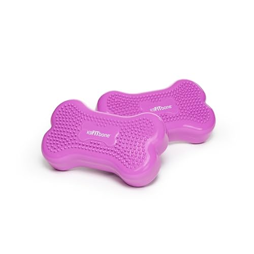 FitPAWS K9FITbone - Mini Razzleberry (Set of 2) | Dog Balance Training Platform & Exercise Equipment | Workout Tool for Strength Core & Stability