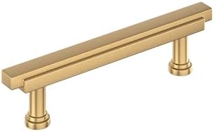 Signature Hardware 954047-334 Gilderoy 3-3/4 Inch Center to Center Bar Cabinet Pull - Champagne Bronze