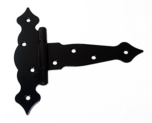 T Hinges (Set of 6) Fancy Decorative 5" Heavy Duty Strap Hinge Shed