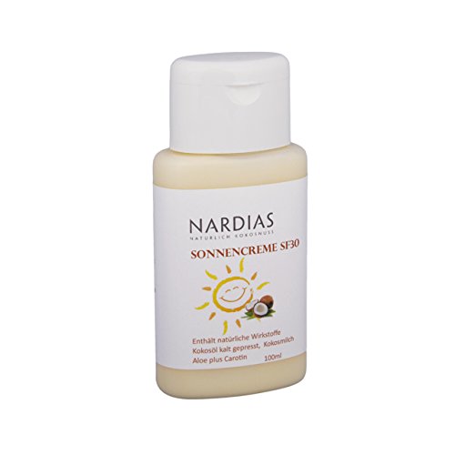 Preisvergleich Produktbild NARDIAS Sonnencreme / Sonnen-Schutz Vegan / Bio-Sonnenmilch / Kokos-Sonnencreme aus kaltgepresstem Kokosöl (VCO Virgin Coconut Oil) / Natürlich Kokosnuss / Naturkosmetik