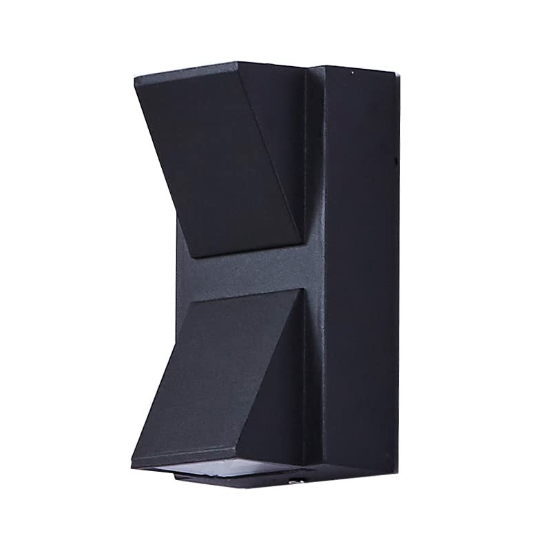 Mogomiten Indoor Wall Sconce, Dusk to Dawn Photocell, Modern LED Wall Lamp Black for Living Room Bedroom Stair