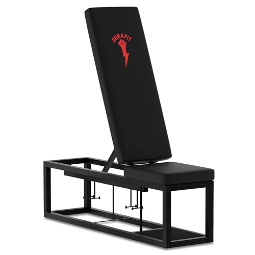 Image of Durafit - Sturdy, Stable and Strong Foldable Bench Max User Weight 500 Kgs Multilevel Incline And Decline Exercise Home Workout