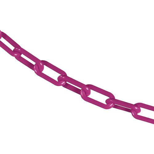 Mr. Chain Plastic Barrier Chain, Magenta, 1.5 in x 10 ft Length (30018-100)