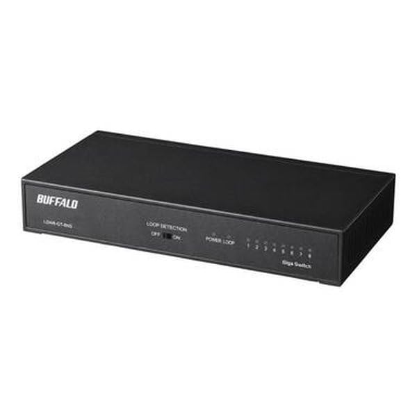 【新品未開封】8ポートスイッチングハブ LSW6-GT-8NS/WH Amazon.co.jp: LSW6-GT-8NS/DBK [Giga 8ポート スイッチ 電源