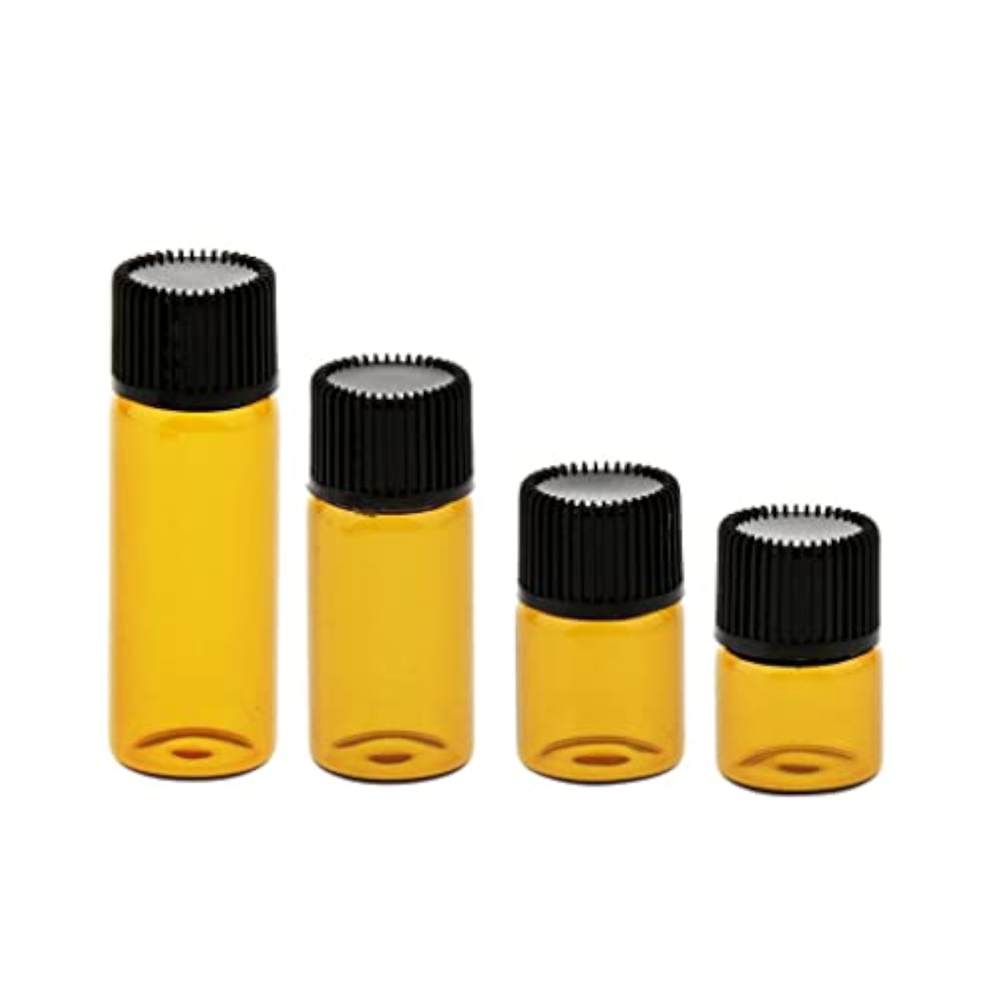20pcs Empty Clear Glass Dram Bottles with Caps